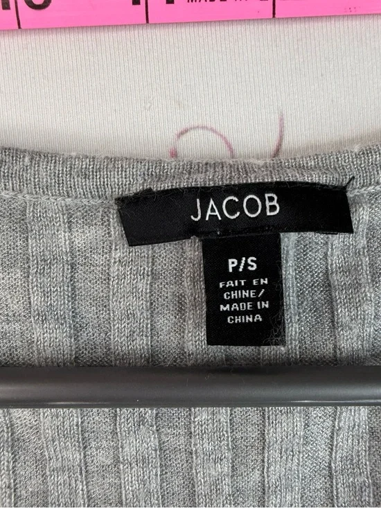Jacob tank top button down cardigan Light Gray Ribbed Button-Front Tank Top - Picture 6 of 9